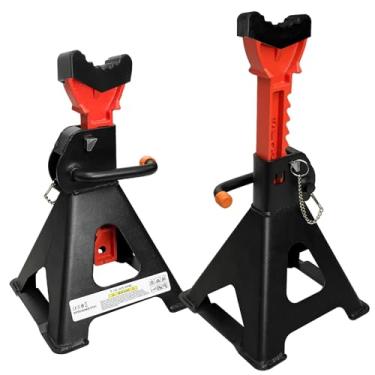 Imagem de FITHOIST Suportes atualizados de 3 toneladas (3 kg) com 2 barras transversais para maior segurança e estabilidade, o macaco resistente mede 29,5 cm a 41,5 cm ajustável com almofadas de borracha para