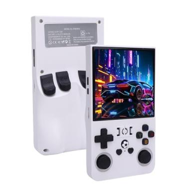 Imagem de VBESTLIFE R36MAX Retro Console de Jogos Portátil, Tela HD de 4,0 Polegadas, Suporta 30 Emulador, Construído Em 18000 Jogos, Bateria de 4000mAh, Branco (64G)