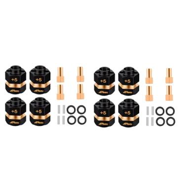 Imagem de NMNRC 8PCS +5mm Wider Brass Wheel Hex Hub for Axial 1/24 SCX24 AX24 RC Car Series Upgrades Part