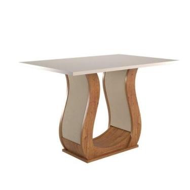 Imagem de Mesa de Jantar 4 Lugares Retangular Tampo de Mdp Nubia - Viero