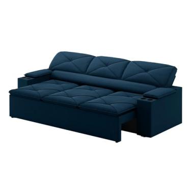 Imagem de Sofá Reclinável e Retrátil Pop 2,05m - 3 Lugares, Cor Petróleo, Estilo Moderno - Netsofas