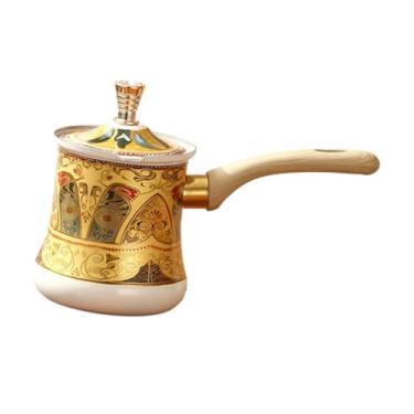 Imagem de IEUDNS Cafeteira, aquecedor com manteiga, jarra com alça para fogões a gás, bule de chá fácil de limpar, pote de derretimento de chocolate para, 350ml