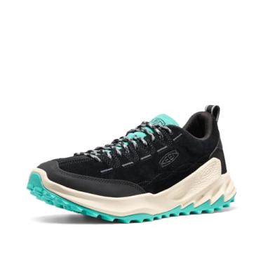 Imagem de KEEN Jasper Zionic Tênis masculino de camurça durável estilo escalada para caminhada, Preto/Aqua brilhante, 39