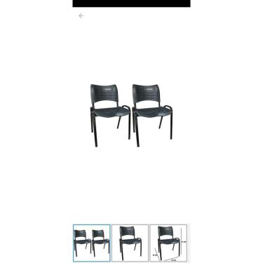 Imagem de Kit 2 Cadeiras Prisma Iso Fixa Desmontável Empilhavel