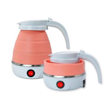 Imagem de Chaleira Eletrica Dobravel Jarra Bule Silicone 600W 110V 600ml Portati