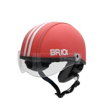 Imagem de Capacete coquinho scooter elétrica bike vermelho viseira