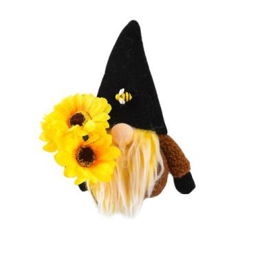 Imagem de 1 peça de primavera boneca sem rosto anão fofo girassol goblin outono 
