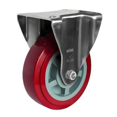 Imagem de Rodizio Fixo Vermelho 6 Pol Inox Placa Pu 400 Kg -Colson
