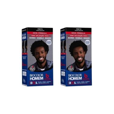Imagem de Coloraçao Biocolor Homem Bozzano Preto-Kit C/2Un
