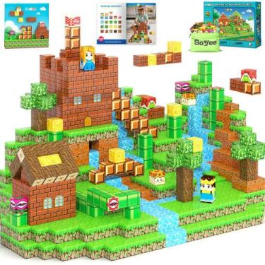 Imagem de Brinquedo sensorial Magnetic Blocks Soyee 100PCS STEM para crianças a 