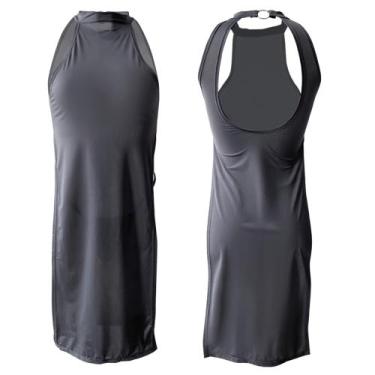 Imagem de Vestido de lingerie Cheongsam SINGUYUN com estampa retrô para mulheres