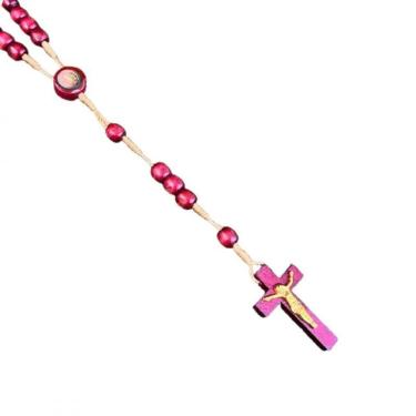 Imagem de Terço De Madeira Crucifixo São Bento Conta 8 Mm Marrom