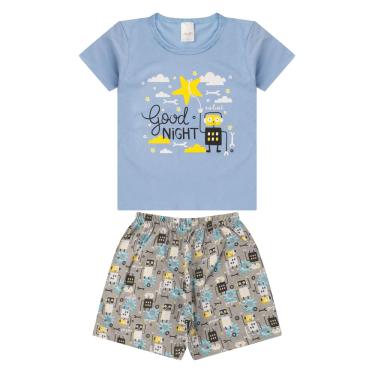 Imagem de Pijama Infantil Menino Verão em Meia Malha Estampado