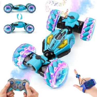 Imagem de RC Stunt Car DPAPDI Gesture Sensing 4WD com spray duplo de 6 a 12 anos