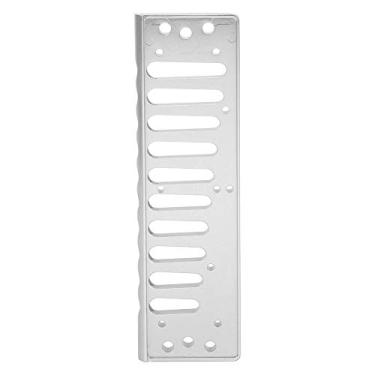 Imagem de Domary Pente de Gaita de 10 Furos, Pente de Harpa Azul para Acessório de Gaita de Liga de Alumínio SP20 (Prata)