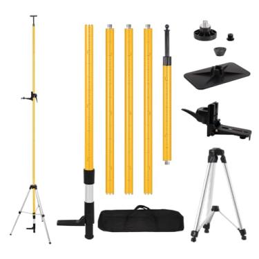 Imagem de MOETER Kit de mastro telescópico de nível a laser – 3,6 m poste ajustável com tripé, base acionada por mola e suporte para lasers rotativos/de linha (adaptadores de 1/10.2 cm-20 e 5/20.3 cm-11)