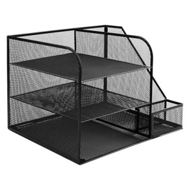 Imagem de KAIYUEMAOYI Prateleira de Metal para Mesa de Grande Capacidade, Suporte para Documentos, Organizador de Arquivos para Escritório E Casa