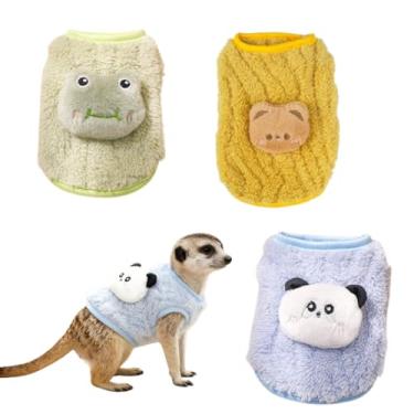 Imagem de 3 peças, moletom com capuz e gatinho de raposa, exclusivo para crianças, desenho animado espesso, roupa de inverno para aventuras ao ar livre, roupas respiráveis, colete, suprimentos para animais de