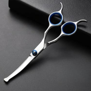 Imagem de Tesoura curvada de cuidados para cães, tesouras de aço inoxidável para cuidados com animais de estimação com pontas redondas de segurança para cães, gatos e outros animais de estimação, ferramentas