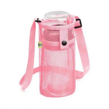 Imagem de Suporte para garrafa de água com alça, bolsa de transporte transparente para garrafa de água com ombro ajustável e alça de mão, suporte leve para garrafa Wa-ter com bolso para caminhadas, caminhadas