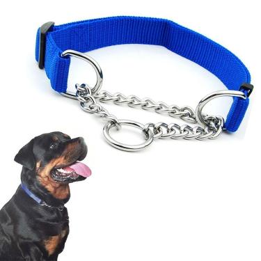 Imagem de Coleira Guia 2.5cm Corrente Ajustavel Cachorro Grande Porte