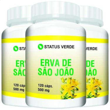 Imagem de 3 Potes Erva De São João Pura Natural Kit 360 Cáps - Suplemento Natura