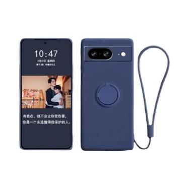 Imagem de Capa De Silicone De Cor Sólida Para Google Pixel 8 9 pro XL Com Suport