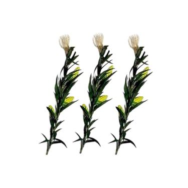 Imagem de YIJU 3 peças de de milho em miniatura, mini modelo de cenário, arbusto simulado para modelo de construção ferroviária 1/35, 1/32, 1/48