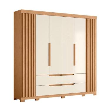 Imagem de Guarda Roupa Para Quarto de Casal 6 Porta e 4 Gavetas Doble - Albatroz