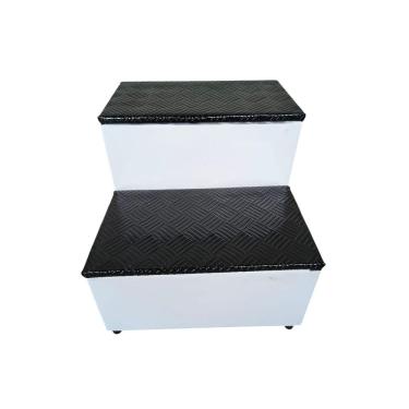 Imagem de Escada Auxiliar 2 Degraus Antiderrapante Beleza - Branco