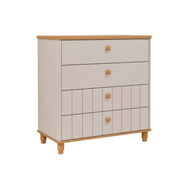 Imagem de Cômoda Infantil Cupcake C- 4 Gavetas Off White-nature - Permóbili Baby