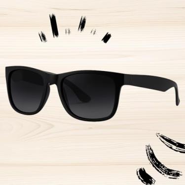 Imagem de Óculos de Sol Estilo Quadradinho Acetato(1 - JUSTIN PRETO)