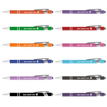 Imagem de VZXMKA Presentes de professores para mulheres – Presentes de agradecimento de Natal para professores, 12 peças de canetas esferográficas, formatura de professores de fim de ano, agradecimento