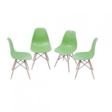 Imagem de Kit 4 Cadeiras Eames Dkr Base Madeira - OR Design