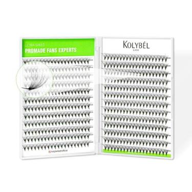 Imagem de Extensões de cílios pré-fabricadas Kolybel 24D 12mm 500 Ventiladores 0