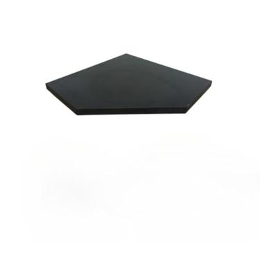 Imagem de Prateleira de Canto, Prateleira Canto Quina Nicho Organizador decoração Sala Escritorio Quarto Banheiro Preta, 1,5x25x25cm