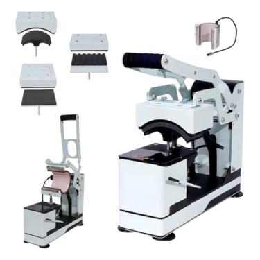 Imagem de Maquina De Estampar Camisa Prensa Termica Sublimação Para Boné 4 Em 1 (127V)