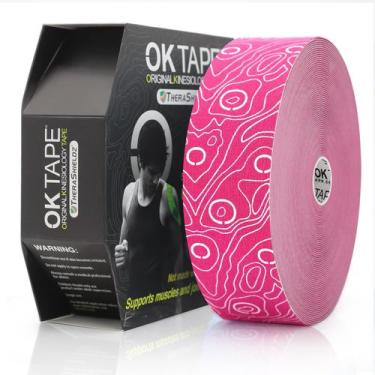 Imagem de Fita cinesiológica OK TAPE Pro 5 cm x 31 m Rosa Branca