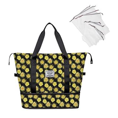 Imagem de NPBAG Bolsa esportiva feminina de viagem, bolsa grande expansível para carregar no fim de semana, bolsa de treino de ginástica, bolsa noturna, bolsa hospitalar para mamãe para trabalho de parto e