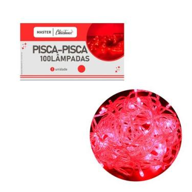 Imagem de Pisca Pisca 100 Lâmpadas Vermelho 220v 8,5m Decoração Natal - Fuxing