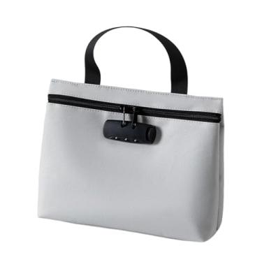 Imagem de De Dinheiro Com Bloqueio - Pochete De Armazenamento De Dinheiro Ergonómica Com Cadeado De Digitos - Estojo Para Viagem,para Documentos Bilhetes Cadernetas de Banco Chaves Passaporte e Itens Valiosos