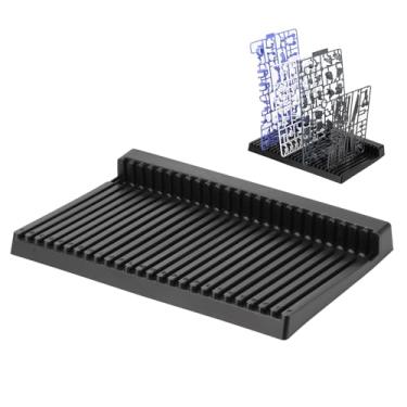 Imagem de KVMORZE Suporte de prateleira de modelo DIY, prateleiras de peças de modelo, rack de colocação de plástico, recipiente de armazenamento de gaveta de ferramentas para muitos tipos de acessórios de