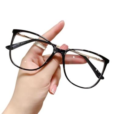 Imagem de Armação de Óculos de Grau Femenino Elegante Resistente (Preto)