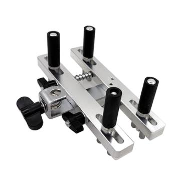 Imagem de Jiayouy Suporte de tambor de moldura de pandeiro de percussão conjunto de tambores montáveis de liga de alumínio para fixação de pandeiro para haste de 3/20.3 cm