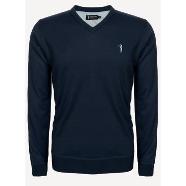 Imagem de Suéter Aleatory Plus Size Gola V New Frame Marinho-Masculino