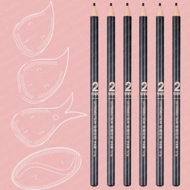 Imagem de Guapa Kit de régua de mapeamento de sobrancelhas – Moldes ABCD para modelagem de sobrancelha com lápis de mapeamento preto e marrom opcionais para simetria precisa e pré-desenho (kit 4)