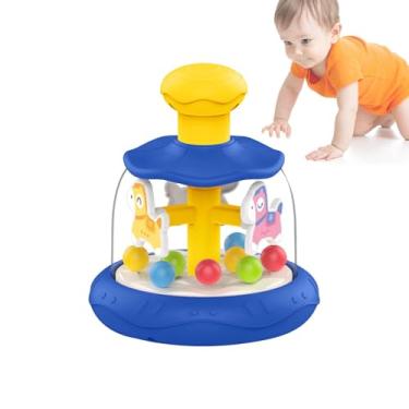 Imagem de Shakven Pressione e gire o brinquedo infantil, brinquedo de carrossel giratório,Brinquedo de atividade sensorial | Ferramenta de atividade sensorial, carrossel giratório engraçado, desenvolvimento de