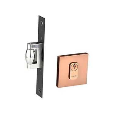 Imagem de FECHADURA TRAVA ROLETE PORTA PIVOTANTE PADO ROSE QUADRADA RQ2 RO EXTERNA