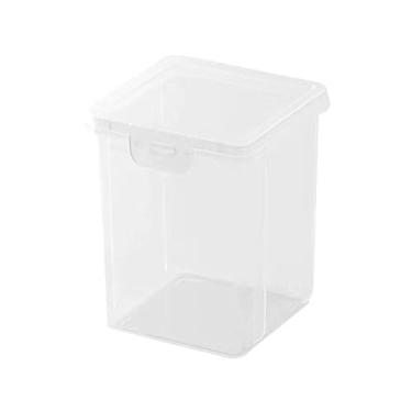 Imagem de Shakven Suporte quadrado para almofadas de algodão, dispensador de suporte Qtip | Estojo de armazenamento de cosméticos para maquiagem,Caixa de suporte de armazenamento de maquiagem de cosméticos,