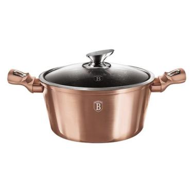 Imagem de Caçarola Alumínio Com Tampa De Vidro 28 Cm - Berlinger Haus